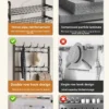 Multi-layer Door-mounted Shoe Hat Rack - Simple Assembly Household Integrated Multi-functional Storage Cabinet for Home Use