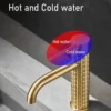 Brush Gold Basin Faucet Chrome Hot and Cold Mixers Wash Basin Faucet Taps Black Basin Faucets