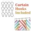 Waterproof Wavy Striped Shower Curtain Set, Modern Aesthetic Fabric Bath Curtain for Home Hotel Bathroom Decor