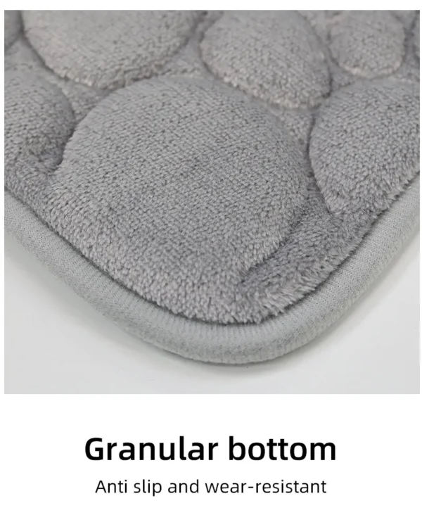 S33d30d413bb44a808bdbd6ff7643600eG.webp 1 Set of Solid Color Simple Bathroom Water-absorbing and Non-slip Floor Mat Stone Pattern, Comfortable and Soft, Three-piece Set