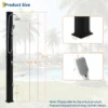 7.2FT Freestanding Solar Heated Pool Shower 9.3 Gallon Outdoor Shower Kit With Handheld Foot Faucet Hot Cold Water & Cover