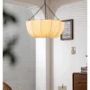 Japanese Wabi Sabi Retro Fabric Pendant Lights Living Dining Room Chandelier Lighting