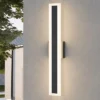 S351e1e4752b34d8897d2cad45a64bd54r.webp Outdoor Porch Light Waterproof Rust Resistant Stainless Steel Sconces Black Long-strip Style Lighting Fixture