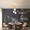 S352fefa76b1041cf96f6e535903891b6T.webp Lollipop-Shaped LED Pendant Light, with Three Adjustable Light Colors, Remote Control/Switch Operation, and Adjustable Height