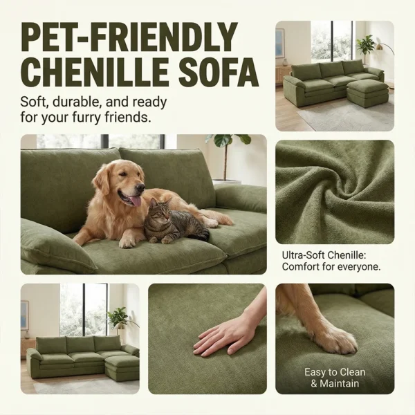 S3563bf48b0d044d98d227269f58009ace.webp Modern Cloud Modular Sofa Set, Soft Thick Memory Foam, Frameless Couch with Pillows, Easy Assembly for Living Room Bedroom