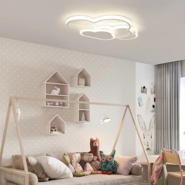 S367e89efe7f5491e863c363cf6528c04b.webp Cloud Shape LED Ceiling Light Fixture Modern 3-Color Lighting Acrylic Ceiling Lamp for Living Room Bedroom Kid's Room 52x31cm
