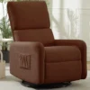 360 Degree Swivel Glider Chair, Rocking Armchair with Side Pocket