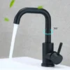 Bathroom Basin Faucet Hot and Cold Wash Mixer Faucet 360 Rotating Sink Faucet Bathroom Single Handle Faucet 304 Stainless Steel
