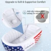Fashion Stars Stripes Inflatable Baby Bathtub With Air Pump, Portable Blow Up Toddler Tub