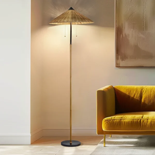 68 inch Floor Lamp Minimalist Rattan lampshade traditional style Lamp Hotel Guest Room Living Room