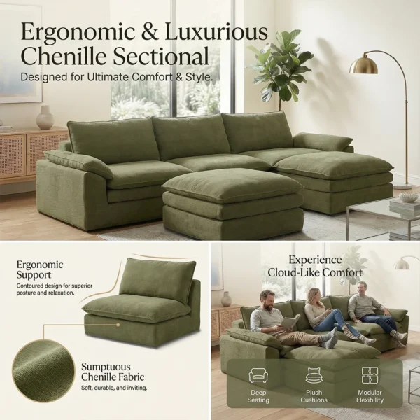 S3d67ec91294943268368350465a35789r.webp Modern Cloud Modular Sofa Set, Soft Thick Memory Foam, Frameless Couch with Pillows, Easy Assembly for Living Room Bedroom