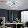 Modern Pendant Light Led Crystal Ring Ceiling Lamp Living Dining Room