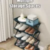 S3e10da265da64329b5c6d918e18eff93y.webp 4Layer X-Type Multi Layered and Space Saving Shoe Rack,Solid Color Simple Home Assembly Shoe Rack