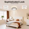 18.5 Inch Ceiling Fan Light Modern Ceiling Fan Light Ceiling Fan Light With Remote Control 35db For Bedroom, Living Room, Kitchen