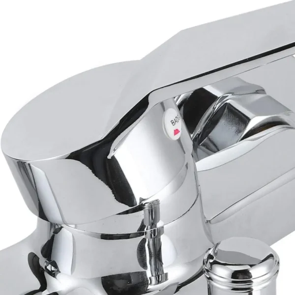 Shower Faucet Made of Alloy Material, Wall-Mounted Triple Mixer Faucet, Comfortable to Hold, Suitable for Home Bathroom