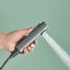 Gun Grey Piano Digital 4 Function Shower Set Bathroom Faucets Hot Cold Waterfall Digtial Display Tap Rainfall Shower System