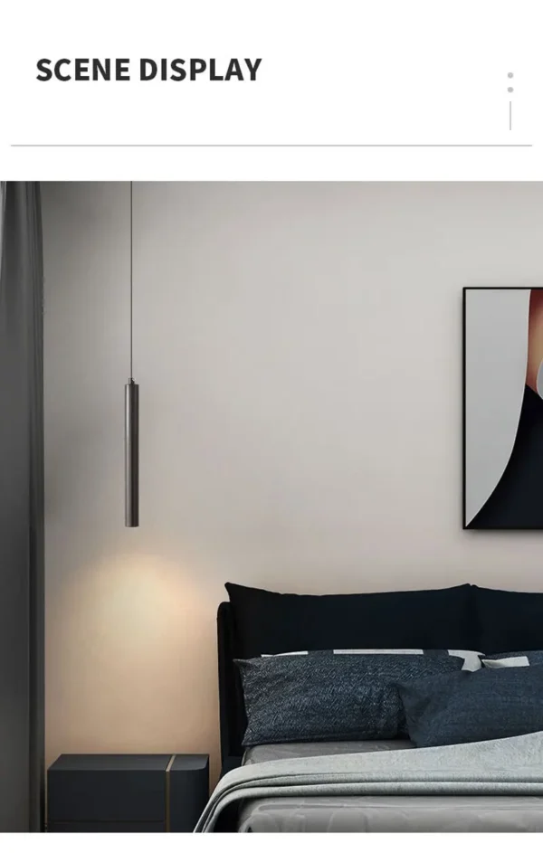 Nordic LED Cord Pendant Lighting for Kitchen Bedside Adjustable Line Suspended Hanging Lamps Chandelier