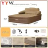 2 Persons Inflatable Mattress Camping Folding Outdoor Indoor Home Air Cushion 48cm High Bed Lazy Laying Soft Skin-friendly