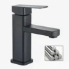 Bathroom Faucets Black/Chrome Hot and Cold Mixer Faucets Vanity Bathroom Kitchen Deck Mounted Bathroom Sink Faucets