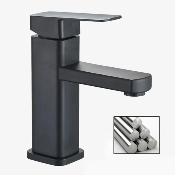 Bathroom Faucets Black/Chrome Hot and Cold Mixer Faucets Vanity Bathroom Kitchen Deck Mounted Bathroom Sink Faucets