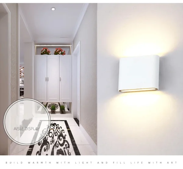 Nordic Wall Light  Aluminum IP65 Waterproof Indoor Wall Lamp Up Down Corridor Lights for Home Stairs