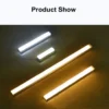 Wireless USB Rechargeable Motion Sensor LED Bar Light Induction Night Light Portable Cordless Magnetic