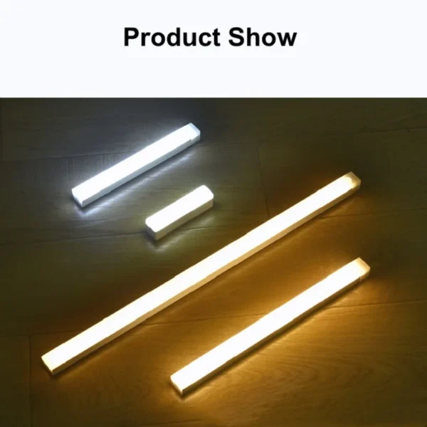 Wireless USB Rechargeable Motion Sensor LED Bar Light Induction Night Light Portable Cordless Magnetic