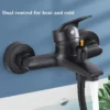 Shower Faucet Made of Alloy Material, Wall-Mounted Triple Mixer Faucet, Comfortable to Hold, Suitable for Home Bathroom