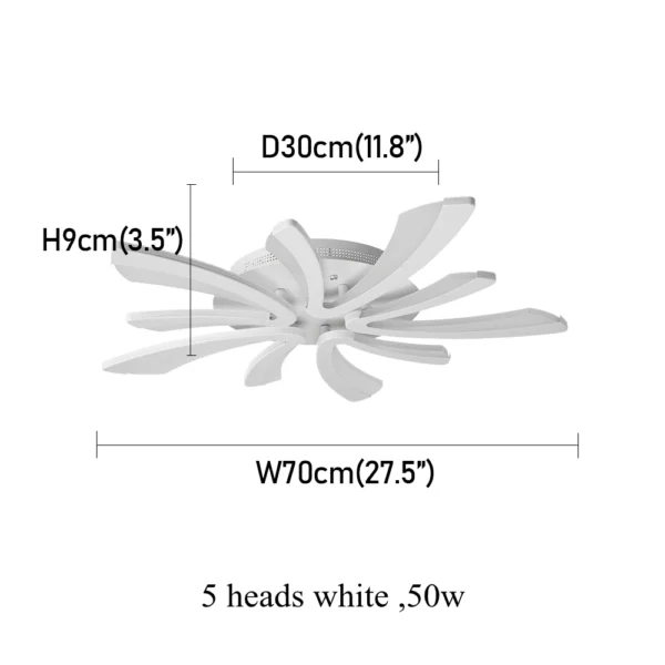 S48861bef912643c6b7d166374bcdefee8.webp Acrylic Modern Ceiling Lamp Chandelier Pendant Light Led Living Dining Room Luminair Nordic Indoor Hotel Flower Decor