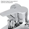 Shower Faucet Made of Alloy Material, Wall-Mounted Triple Mixer Faucet, Comfortable to Hold, Suitable for Home Bathroom
