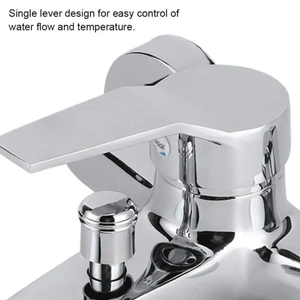 Shower Faucet Made of Alloy Material, Wall-Mounted Triple Mixer Faucet, Comfortable to Hold, Suitable for Home Bathroom