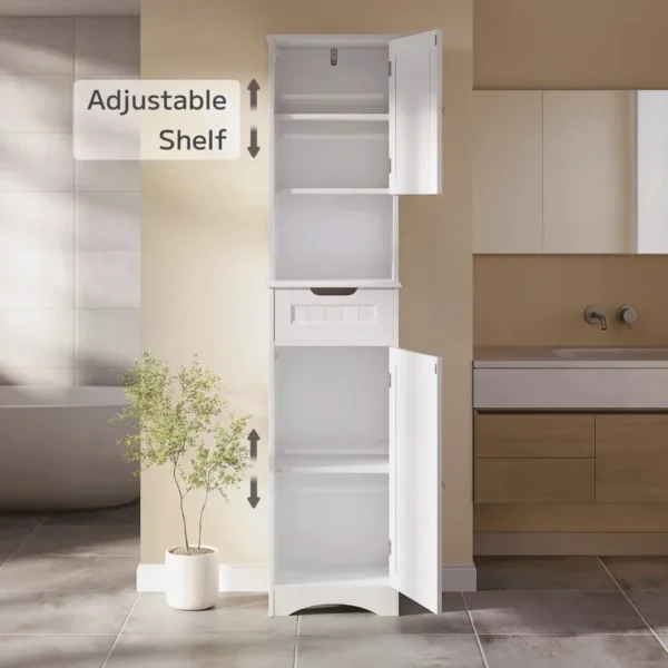 Asofer 67" Tall Bathroom  Cabinet, Narrow Bathroom Storage Cabinet With Sturdy Door