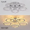 Modern Pendant Light Led Crystal Ring Ceiling Lamp Living Dining Room
