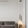 Nordic LED Cord Pendant Lighting for Kitchen Bedside Adjustable Line Suspended Hanging Lamps Chandelier