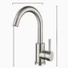 Punch-Free Black Nickel Bathroom Sink Faucet 360° Rotatable Stainless Steel Single Handle Hot Cold Water Mixer Tap Modern Wall