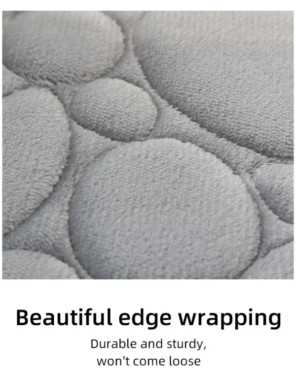 S56d7d8822a8d472680d04049bab0e85c0.webp 1 Set of Solid Color Simple Bathroom Water-absorbing and Non-slip Floor Mat Stone Pattern, Comfortable and Soft, Three-piece Set