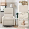 360 Degree Swivel Glider Chair, Rocking Armchair with Side Pocket