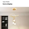 S57be3afe38f04a039ad77ccfa565fe1dz.webp Lollipop-Shaped LED Pendant Light, with Three Adjustable Light Colors, Remote Control/Switch Operation, and Adjustable Height