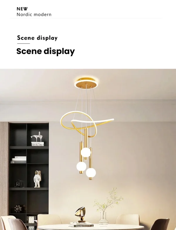 S57be3afe38f04a039ad77ccfa565fe1dz.webp Lollipop-Shaped LED Pendant Light, with Three Adjustable Light Colors, Remote Control/Switch Operation, and Adjustable Height