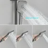Gun Grey Piano Digital 4 Function Shower Set Bathroom Faucets Hot Cold Waterfall Digtial Display Tap Rainfall Shower System