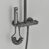 Gun Grey Piano Digital 4 Function Shower Set Bathroom Faucets Hot Cold Waterfall Digtial Display Tap Rainfall Shower System