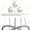 S5be48a8c48784458b95f181e0f575e31u.webp LED Pendant Light Three Color Temperatures 4 Crystal Balls Soft Light Adjustable Suspension Line Home Ceiling Lights for Living