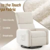 360 Degree Swivel Glider Chair, Rocking Armchair with Side Pocket