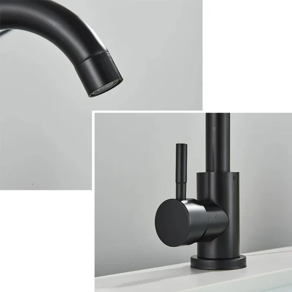 Bathroom Basin Faucet Hot and Cold Wash Mixer Faucet 360 Rotating Sink Faucet Bathroom Single Handle Faucet 304 Stainless Steel