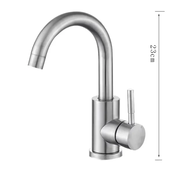 Bathroom Basin Faucet Hot and Cold Wash Mixer Faucet 360 Rotating Sink Faucet Bathroom Single Handle Faucet 304 Stainless Steel