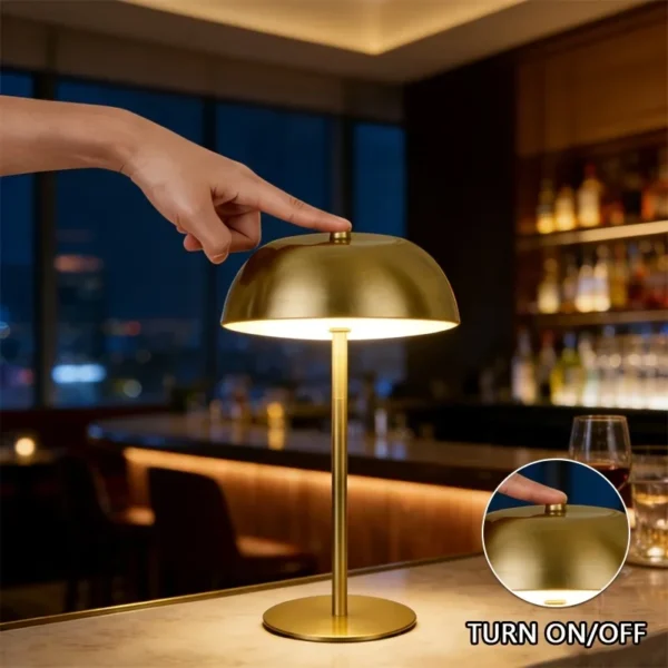 S60568fa0a16a495a8737d83579cd3b13f.webp Mushroom Bedside Night Light with 1800mAh Battery, 3 Color Temperatures Adjustable, Button Control, USB Rechargeable