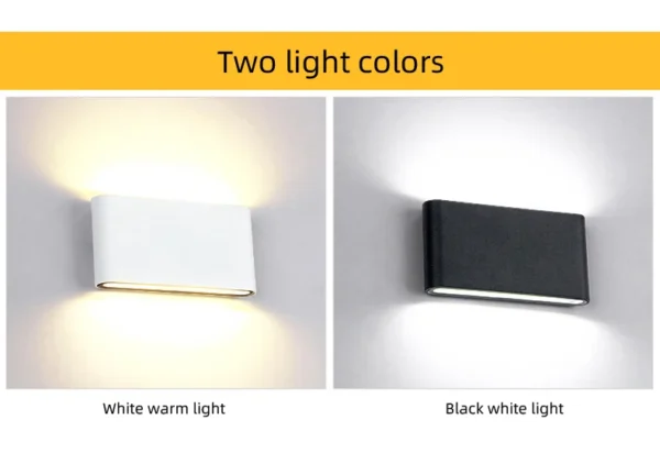Nordic Wall Light  Aluminum IP65 Waterproof Indoor Wall Lamp Up Down Corridor Lights for Home Stairs