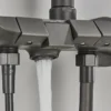 Gun Grey Piano Digital 4 Function Shower Set Bathroom Faucets Hot Cold Waterfall Digtial Display Tap Rainfall Shower System