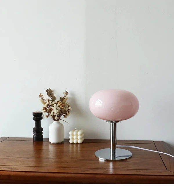 Macaron Glass Table Lamp Trichromatic Dimming Living Room Atmosphere Lamps Eye Protection Decor