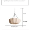 Japanese Wabi Sabi Retro Fabric Pendant Lights Living Dining Room Chandelier Lighting